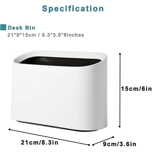 Bordavfallsbeholder, liten plastdesign kjøkkenbord resirkuleringsavfallsbeholder, blyantkopp sminke