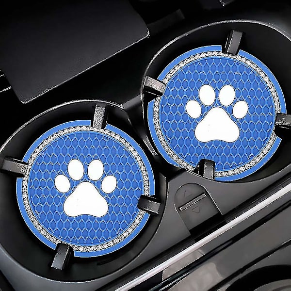 1 st Anti Slip Mats Rhinestone Cup Holder Bilunderlägg Silikon Hund Tass Kristall 2.75