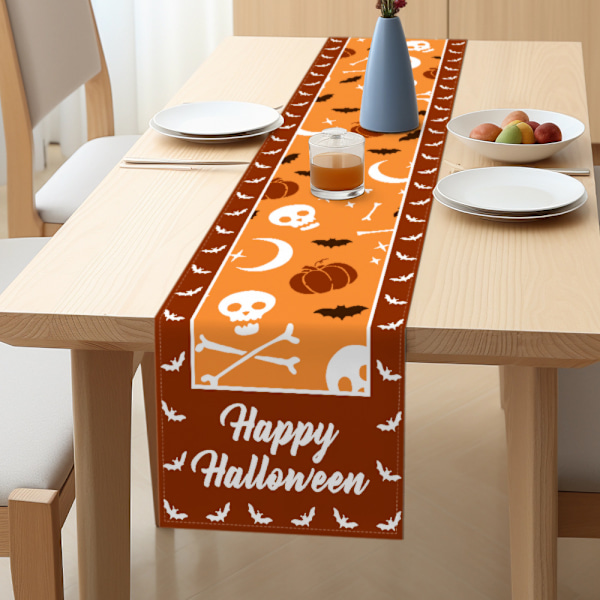 Halloween Dekorationer Inomhus Halloween Bordlöpare för Matbord Familj Semesterevenemang (13 x 72 Tum-4 st)