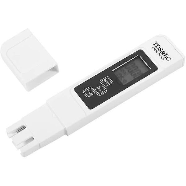 Multifunktionell digital 3-i-1 TDS-mätare Ec och temperatur med stor digital LCD-skärm Vattenkvalitetsmonitor för dricksvatten, Hydrop