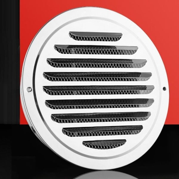 Ventilasjonsrist i rustfritt stål - Ventilasjonsgrill - Luftutløpsdeksel - 100 mm