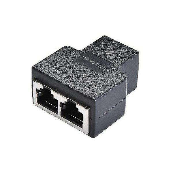 Rj45 1 til 2 port hunn til hunn splitter adapter forlengelse nettverkskontakter gave