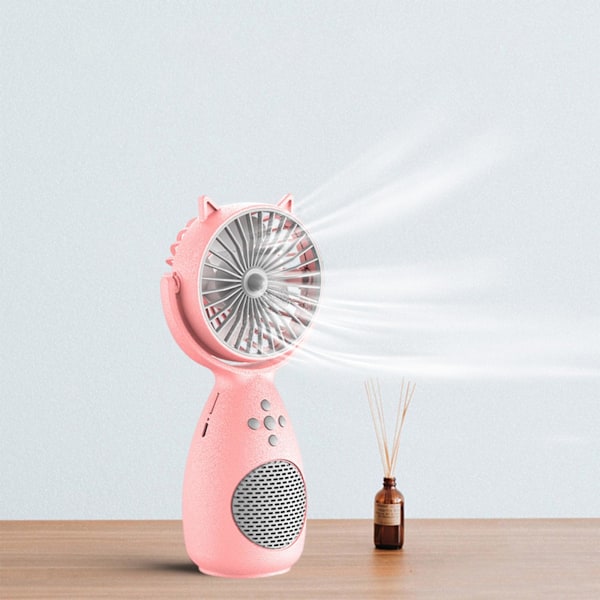 Trådløs højttaler bærbar Bluetooth-højttalere bærbar håndholdt mini multifunktionel lille ventilator Bluetooth-højttaler integreret