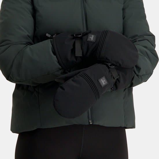 Vattentäta vintervantar för män och kvinnor, pekskärmskompatibla snowboard- och skidhandskar med fleecefoder, svarta M