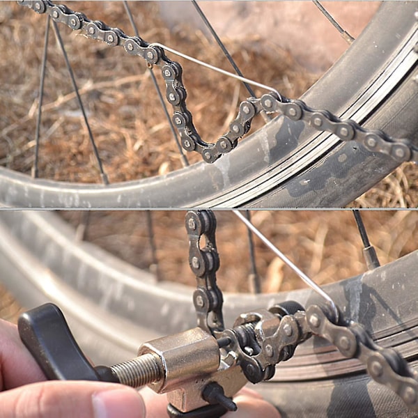 Cykelkæde værktøj, Universal til 7 8 9 10 Speed kæde led reparation fjernelse med backup rustfrit stål stift, nem at bruge cykel kæde splitter Cutte
