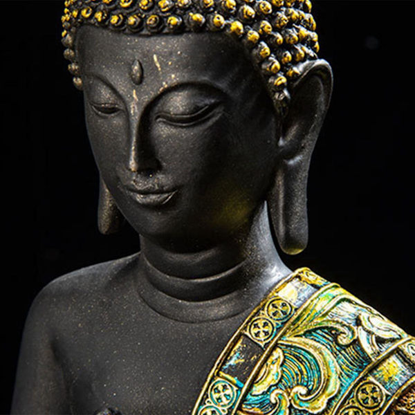 Buddha-statue Thailand Skulptur Resin Håndlaget Buddhisme Hindu Feng Figur Meditasjon Hjemmeinnredning