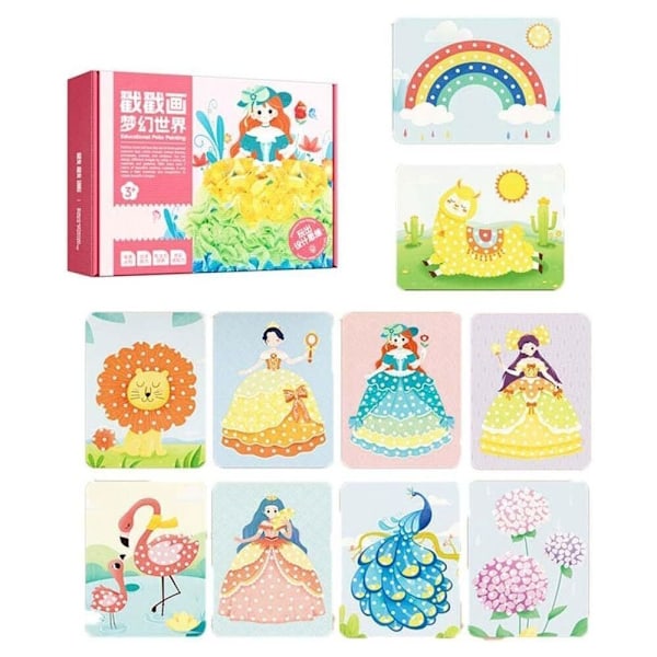 Poke Art DIY Leksaker Barndomsdröm Handmålad 3D Pedagogisk Leksak Dream World