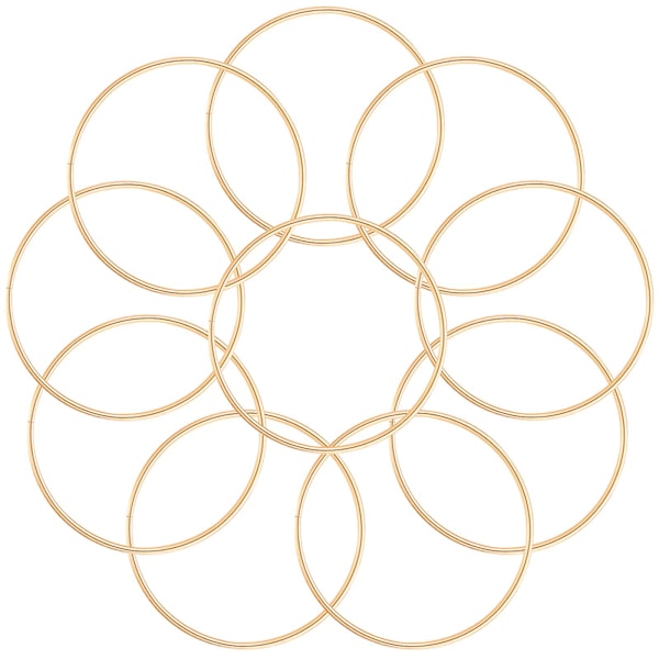 10 stk drømmefanger metallringer Makrame ringer DIY håndverk blomsterkrans metallringer håndverksringer