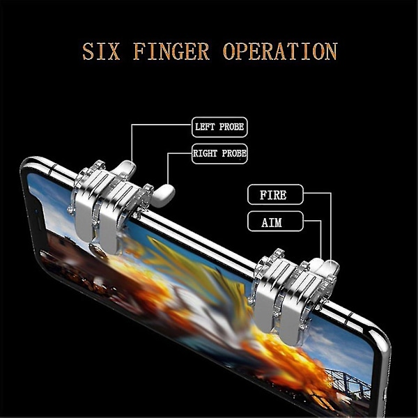 Metal Smartphone Mobil Gaming Trigger Til Pubg Mobil Gamepad Fire Aim Button L1r1 Key Shooter Pubg Controller Triggers