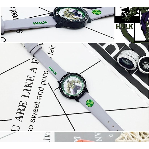 Barnklocka grå Hulk analog armbandsur plastrem klocka Hulken 150
