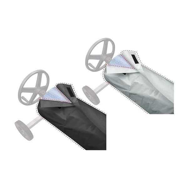 Poolöverdrag för utomhusbruk 550x96cm Grått Vattentätt Tyg för Trädgård