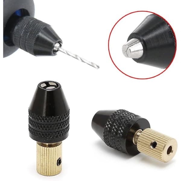 Mini spændepatron til 0,3-3,4 mm (2,35 mm) elektrisk motoraksel