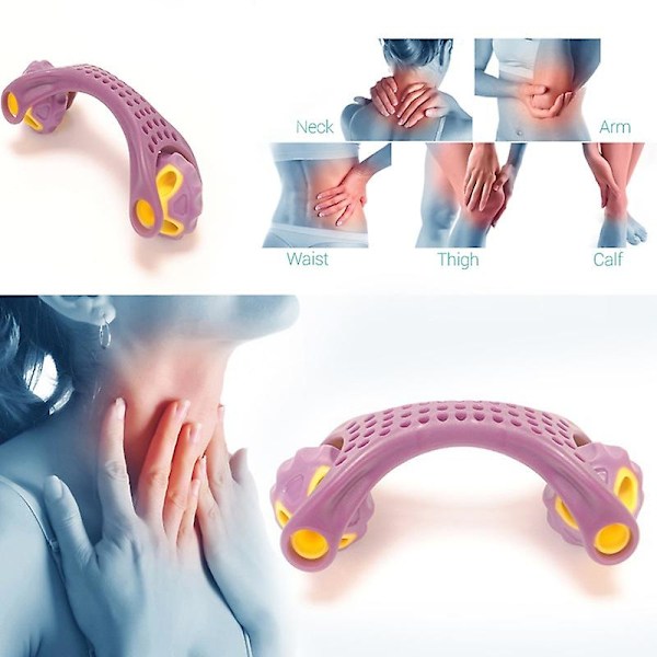 Fettreducerende massasjerulle for cellulitter, lår, mage, nakke og rumpe - Rask anti-cellulitt-rulle for muskel- og fasciesmerter, dyp vev-avslapping