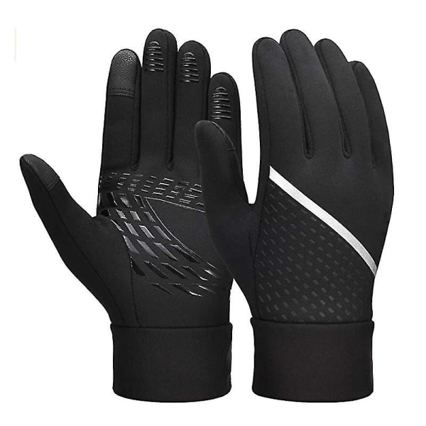 Winter Warm Running Sports Gloves - Cold Weather Ski Outdoor Thermal Bike Black Mittens For Man Woman