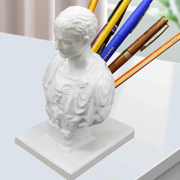 Julius Caesar Pennhållare, Rolig Julius Caesar Byst Staty Pennhållare, Harts Caesar Staty Pennhållare