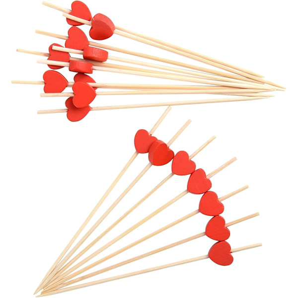 100 stk cocktailpinner, 5 cm lange forretter frukt kanape fingermatpinner