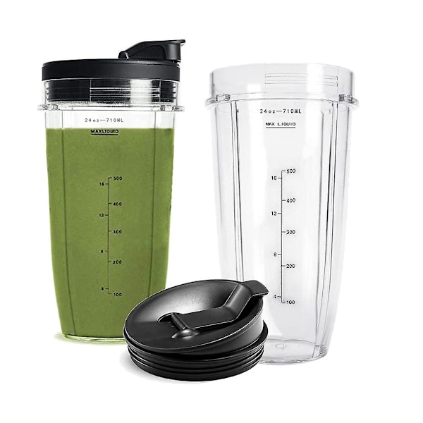 24oz udskiftningskopper kompatibel med Ninja Nutri Bn401, Bn701, Ss101, Bn400, Bn800, Bn801 Blender