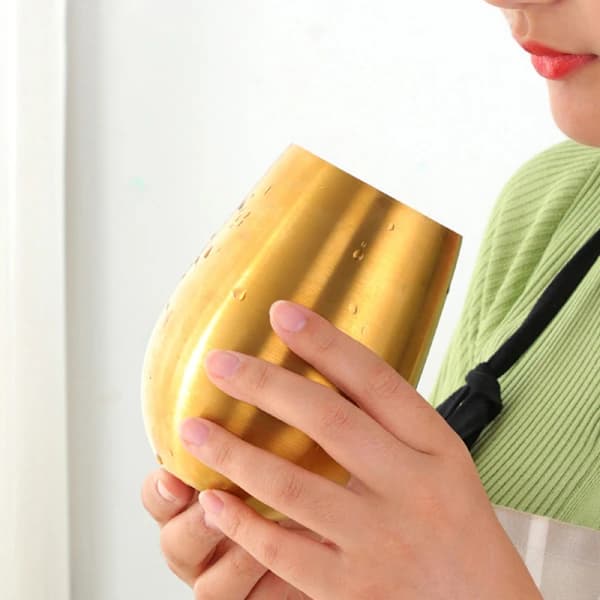 500 ml ølkopp i rustfritt stål, isolert, rustbestandig drikkekopp for bar, hjem og gaver, gull B
