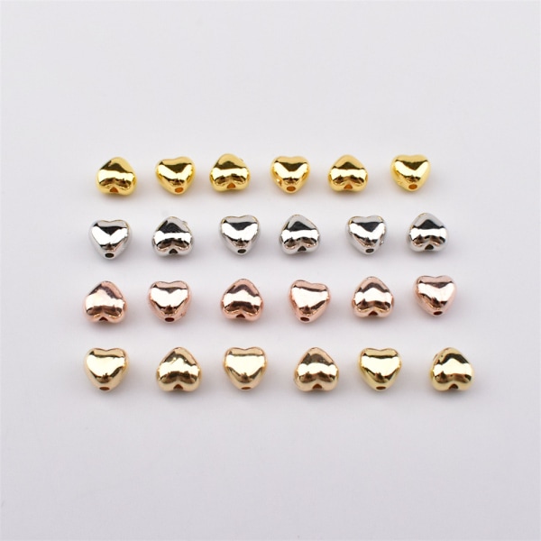 4set 320 st CCB-pärlor Hjärtformade lösa pärlor Pärlnål Distanspärla för smyckesfynd (inte metall)