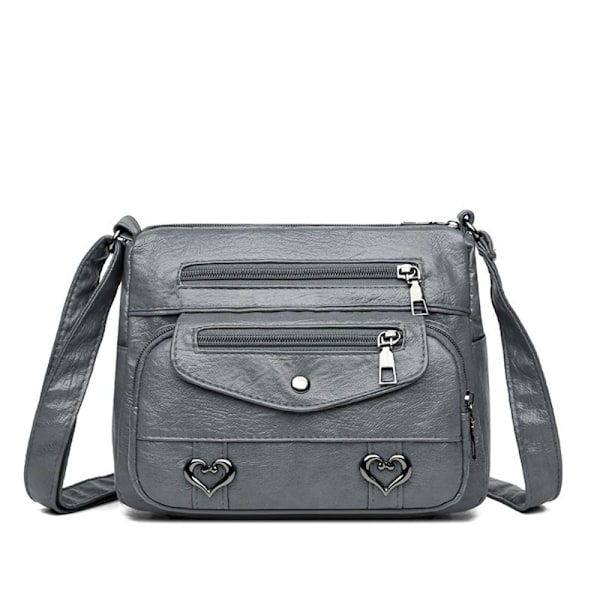 Dame Crossbody Taske Tote Håndtaske GRÅ gray