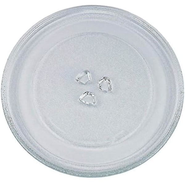 Universal Microwave Turntable Glass Plate With 3 Fixtures, 24.5 Cm