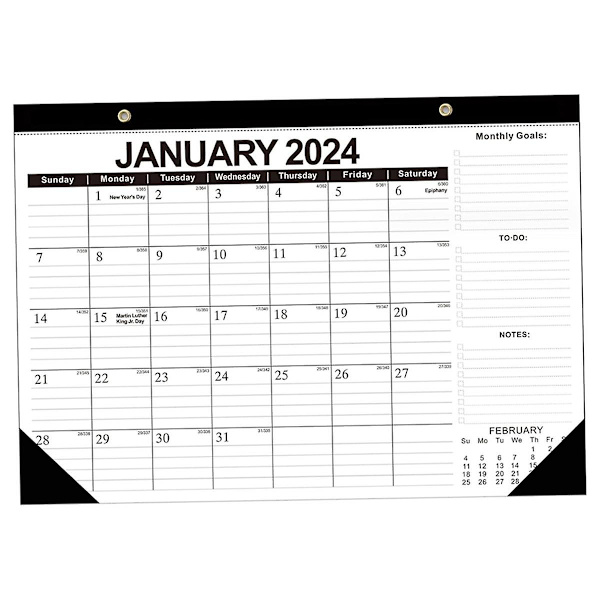 Kalenteri 2024-2025 17 X 12 Tuumaa 18 Kuukauden Seinäkalenteri Tammikuusta 2024 - Kesäkuuhun 2025 Kuukausisuunnittelija 2