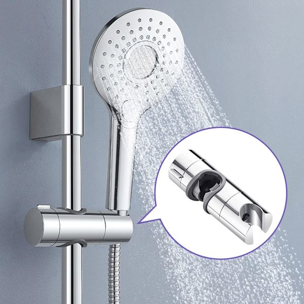 Handduschhållare Universal Justerbar för Badrum Glidstång O.D 22-25MM(0,86-0,98 Tum) Ersättning