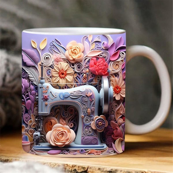 Nyt 3d syet malet krus 3d rum krus boligindretning krus kaffekopper værelse dekoration og display C