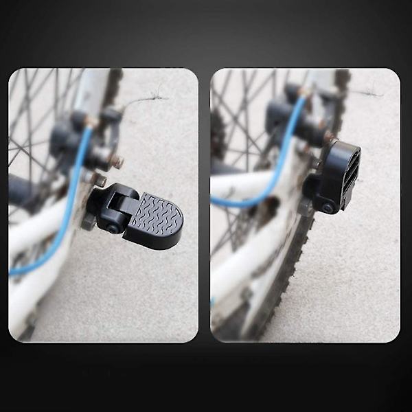 Cykel-fodstøtter Foldbare Bagsadler Står Let At Bruge Til Mountainbike Cykling Bagerste Stunt (1 Par, Sort)