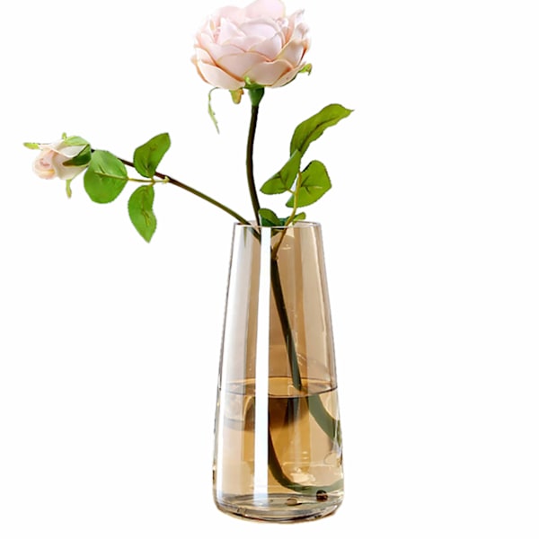 Modern Glasvas Kristallklar Glasvas för Hemmakontorsinredning (Kristallbärnsten) Minimalistisk Transparent Aurora Phantom