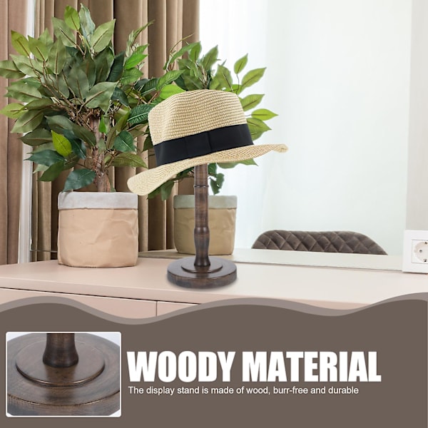 Træ Hat Rack Stativ Hat Display Stativ Hat Holder Cap Organizer Cap Opbevaring Hat Hjem Forbrug