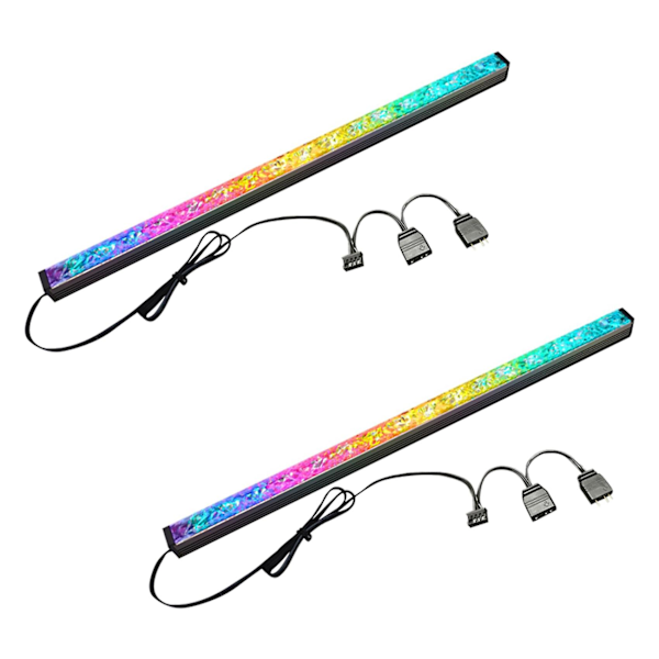 2x Computer RGB Farve Lysbånd 5v/3pin Aluminium Chassis Lys Med Magnetisk Multifarvet RGB LED