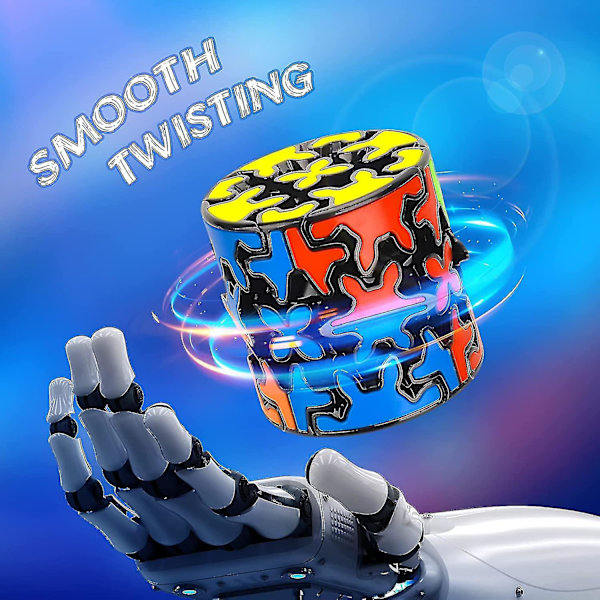 3x3 Cylinder Gear Cube 3x3x3 Cirkulär 3d Pussel Twist Hjärngymnastik Leksak Strumpa Present