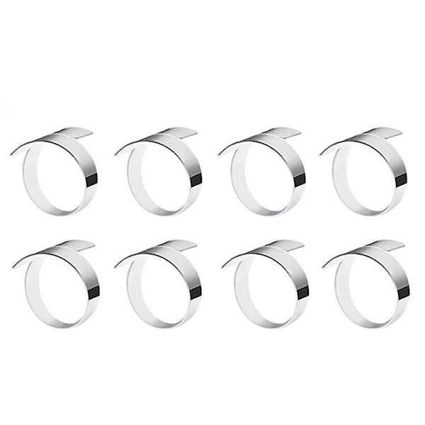 8 Pcs Napkin Rings Handcraft Dinner Table Napkin Holders Alloy Napkin Rings For Wedding Party Napki