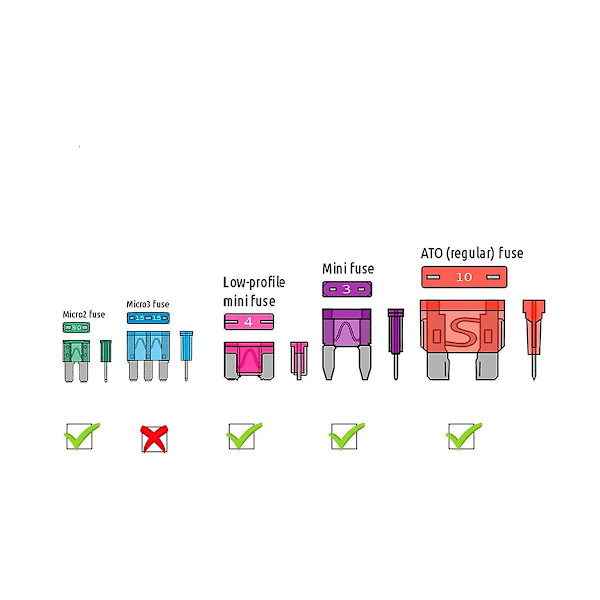 20 stk. 12V biltilføj-en-kredsløbssikring-adapterkits /atc Mini Low Dual-slot-sikringholdere