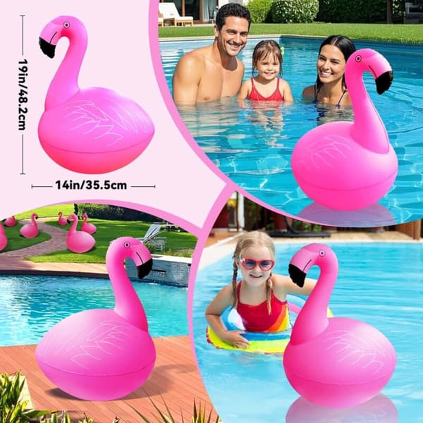 Flamingo Solar Pool Lys Pink Vandtæt 1 stk