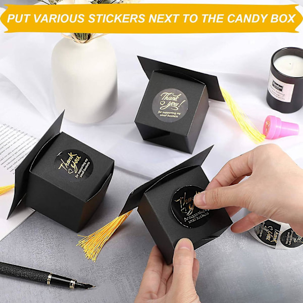 Examensdekorationer 100 st Examensgodisbox Diy Grad Cap Box För Examensgåva Examen
