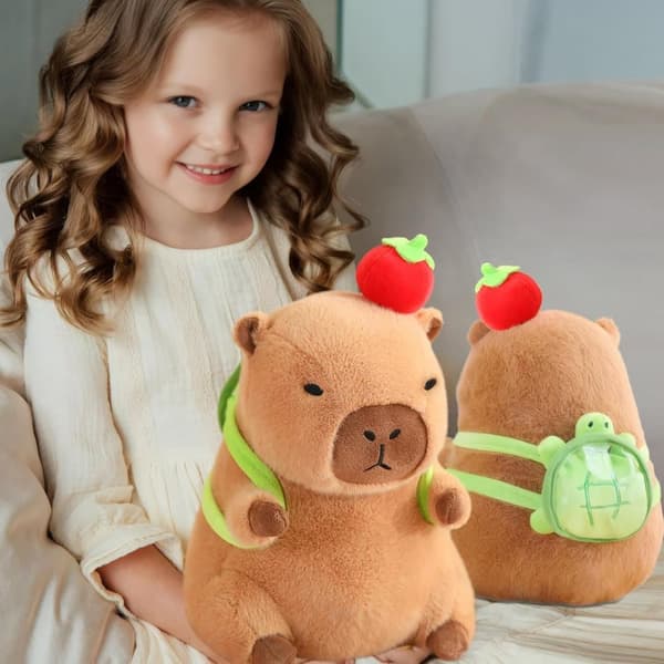 Sweet Capybara Plush Kawaii Soft Capybara Plush Doll Pillow - 30cm