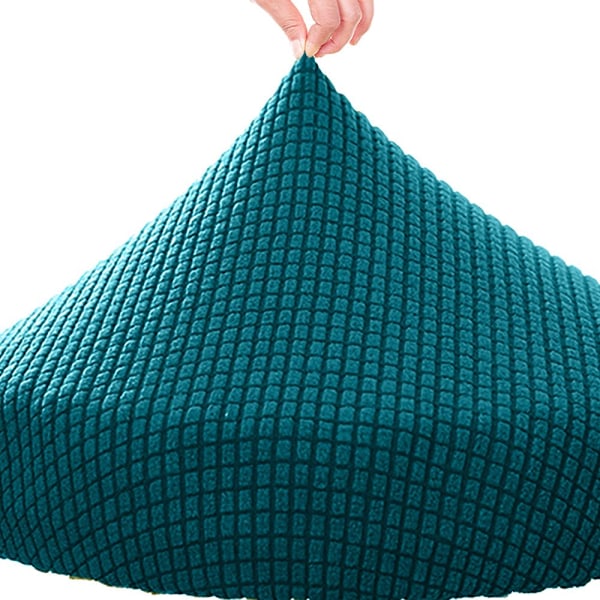Elastiskt Stolsöverdrag Förtjockat Rund Överdrag peacock blue