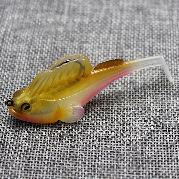 10x Mjukt fiskedrag Mjukt bete Blyjigg Mörk sovande Swimbaits Mjukt bete Fiskedrag Bas För Fis