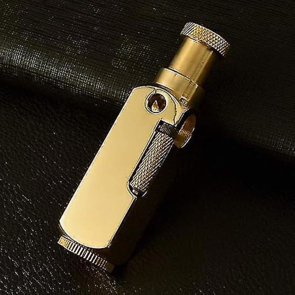 Tung maskine grøft ren messing petroleum lighter retro metal gave