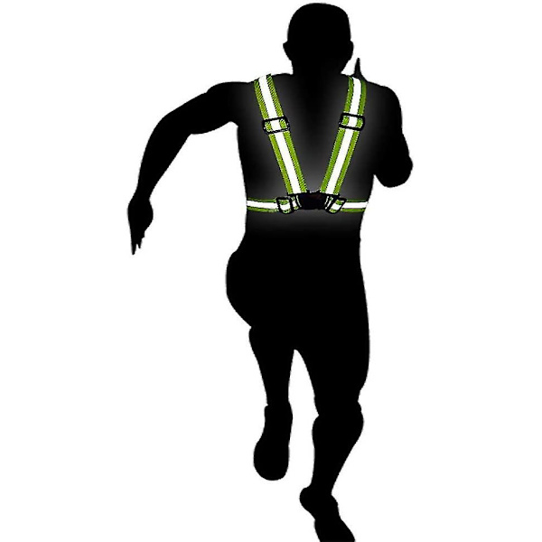 Heijastava Liivi Säädettävä Heijastava Juoksuvälineitä Voidaan Käyttää Ulkoilmassa Joggaamiseen, Pyöräilyyn, Kävelyyn, Moottoripyöräilyyn Ja Juoksuun (1 Kpl Vihreä