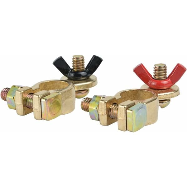 12V/24V Batteriklemmer Batteriterminaler Batterikontakter med Vingemutter (1 Par)