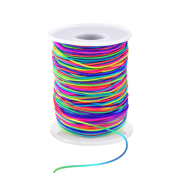 1mm Elastisk Armbåndssnor, Robust Regnbue Elastisk Snor Elastisk Snor Til Smykkefremstilling, Halskæder, Perlearbejde Og Håndværk