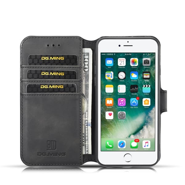 iPhone 7/8 mobilskal PU-läder Svart