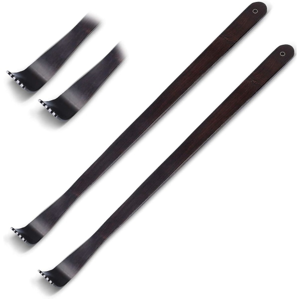 2 Pieces Wood Back Scratcher Wooden Body Relaxation Massager Long Back Scratcher For Itching Relief Body Relaxation