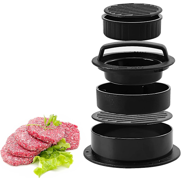 Burgerpress, 3 i 1 hamburgerpress, non-stick burgerform kit  gåva