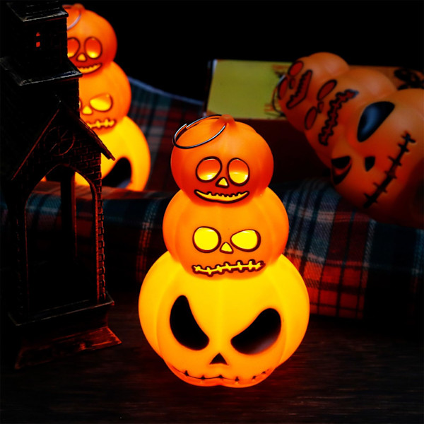 Halloween-dekorasjoner Utendørs Bærbar Halloween LED Gresskarlykt Hjem Hage Bar Halloween Dekorasjon Feriefest