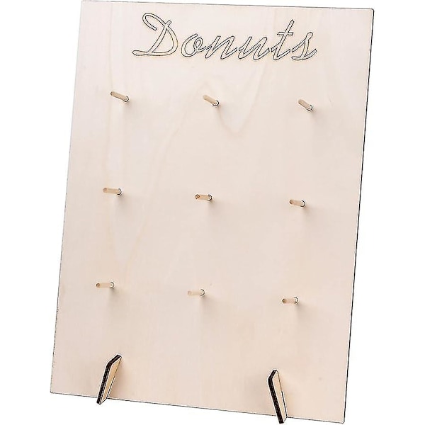 Træ Donut Stativ Display Doughnut Holder Donuts Rack Væg  Rack Holder Holdbar Donut Holder Til Bryllup 30*40cm