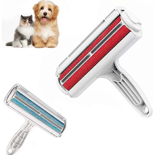 2 Pcs Reusable Pet Hair Remover Roller Lint Roller, Easy To Clean Pet Hair